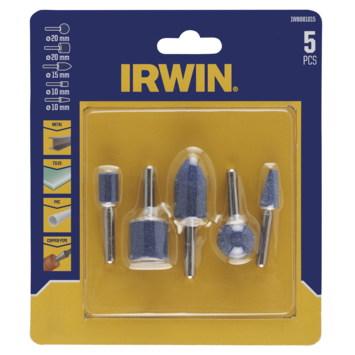 [IW8081015] IRWIN Slijpsteenset Mixed 5PCS Ø6 mm