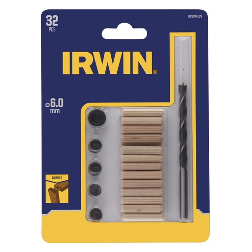 [IW9094109] IRWIN Deuvelset Ø6mm 30PCS