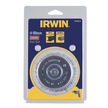 [IW8088410] IRWIN Komstaaldraadborstel voor Metaal - Grof Ø80mm