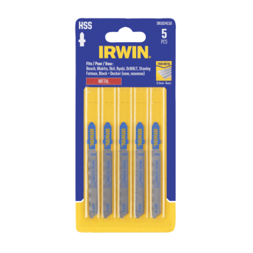 [IW1014110] IRWIN Set Decoupeerzaagbladen met T-aansluiting voor Metaal 0.8-6mm 5-Delig