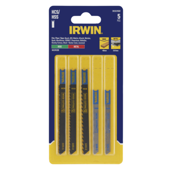 [IW1014502] IRWIN Pro Performance Set Decoupeerzaagbladen met U-aansluiting voor Hout en Metaal 5-Delig