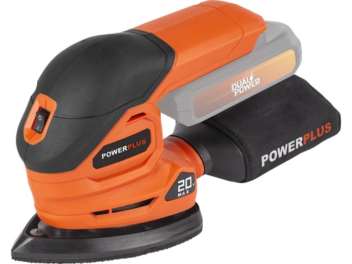 [POWDP50200] Powerplus POWDP50200 DUAL POWER Handpalmschuurmachine 20V (GEEN BATT.)