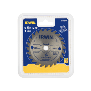 [IW7072604] IRWIN Cirkelzaagblad Ø85mm met Asgat 10mm  24T