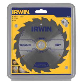 [1897193] IRWIN Cirkelzaagblad Ø165mm met Asgat 30mm 18T