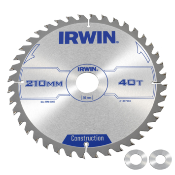 [1897204] IRWIN Cirkelzaagblad Ø210mm met Asgat 30mm 40T