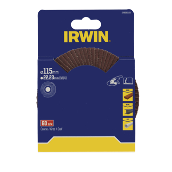 [IW8085103] IRWIN Lamellen Schuurschijf voor Haakse Slijper Ø115 K60