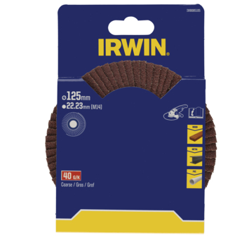 [IW8085105] IRWIN Lamellen Schuurschijf voor Haakse Slijper Ø125 K40