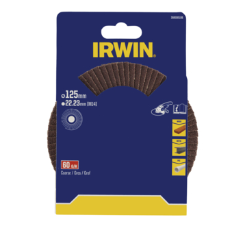 [IW8085106] IRWIN Lamellen Schuurschijf voor Haakse Slijper Ø125 K60