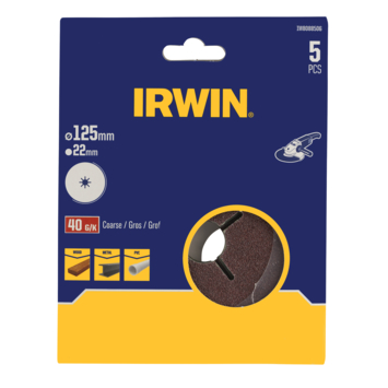 [IW8088506] IRWIN Schuurschijf voor Haakse Slijper Ø125mm K40