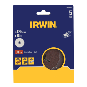 [IW8088507] IRWIN Schuurschijf voor Haakse Slijper Ø125mm K60