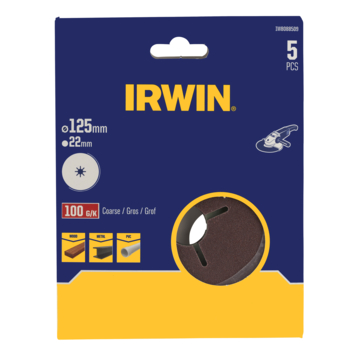 [IW8088509] IRWIN Schuurschijf voor Haakse Slijper Ø125mm K100