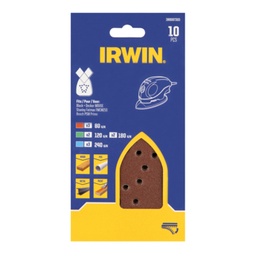 [IW8087303] IRWIN Set Schuurstroken voor Bosch Primo en Black+Decker Mouse 10PCS