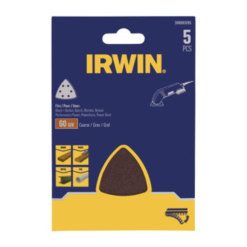 [IW8083205] IRWIN Schuurstroken Delta 92x92x92mm Zelfklevend K60