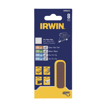 [IW8083215] IRWIN Set Schuurstroken voor Multi BLACK+DECKER (KA270, KA272, KA280, BEW200) 8 PCS