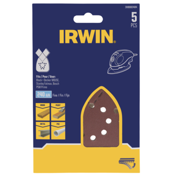 [IW8083404] IRWIN Schuurstroken Handpalm 130x90mm Standaard K240