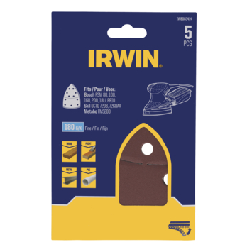 [IW8083414] IRWIN Schuurvel voor Multischuurmachines Bosch, SKIL, LUX en METABO Zelfklevend  K180