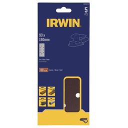 [IW8083722] IRWIN Schuurvel 190x93 mm K80 Zelfklevend met Perforatie voor B+D 5 PCS
