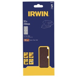 [IW8083706] IRWIN Schuurvel 230x93mm K40 voor Klembevestiging en met Perforatie voor Bosch, Skil, en Metabo 5PCS