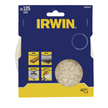 [IW8086202] IRWIN Polijstschijf Rond Ø125mm van Lamsvacht