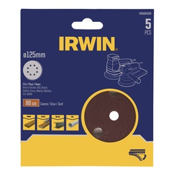 [IW8083509] IRWIN Schuurschijf Rond Ø125mm Zelfklevend K80 5 PCS