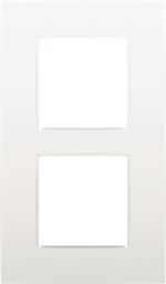 [120-76200] NIKO Tweevoudige afdekplaat met 60 mm centerafstand, verticaal Intense White 120-76200