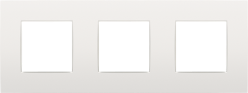 [120-76700] NIKO Drievoudige afdekplaat met 71 mm centerafstand Intense white 120-76700