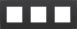 [130-76700] NIKO Drievoudige afdekplaat met 71 mm centerafstand Intense matt black 130-76700