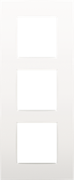 [120-76300] NIKO Drievoudige afdekplaat met 60 mm centerafstand, verticaal Intense white 120-76300
