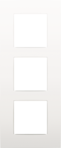 [120-76300] NIKO Drievoudige afdekplaat met 60 mm centerafstand, verticaal Intense white 120-76300