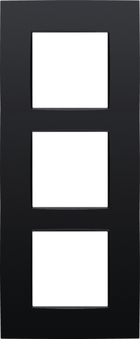 [136-76300] NIKO Drievoudige afdekplaat met 60 mm centerafstand, verticaal Intense matt black 136-76300