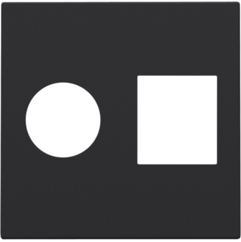 [161-65702] NIKO Afwerkingsset voor coax- en netwerkaansluiting RJ45, black 161-65702