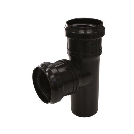 [3203.3408] Sanitair T-Stuk PP Ø40mm - 87° M/F Zwart
