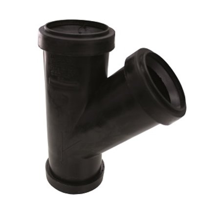 [3203.8545] Sanitair T-Stuk PP Ø50mm - 45° F/F Zwart
