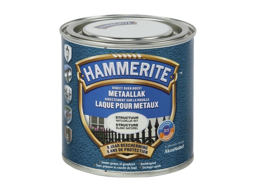 HAMMERITE METAALVERF STRUCTUUR NATUURLIJK WIT 250ml