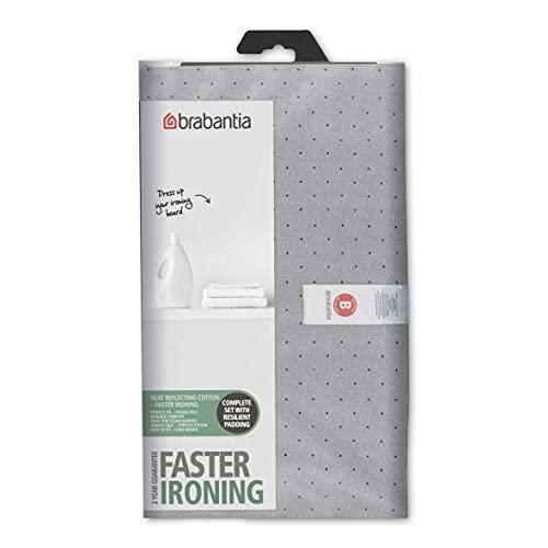 [134081] Brabantia Strijkplankhoes Complete Set B siliconen metallic 124x38 cm