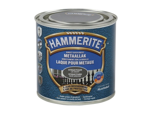 HAMMERITE METAALVERF STRUCTUUR LEIZWART 750ml