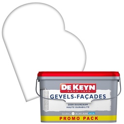 DE KEYN GEVELS/FACADES SATIN WIT 001 PROMO PACK 5L