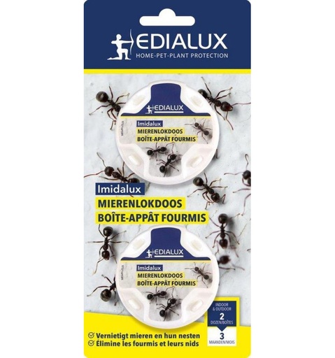 [1103007898] Edialux Imidalux Mierenlokdoos 2 stuks
