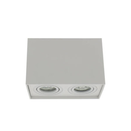 [358000225] Prolight Tussio LED plafondspot GU10 2X15W vierkant wit