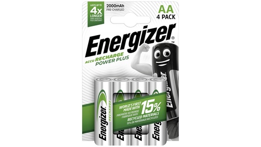 [4HR6PP2000] ENERGIZER BATTERIJEN OPLAADBAAR AA 4st 2000mAh