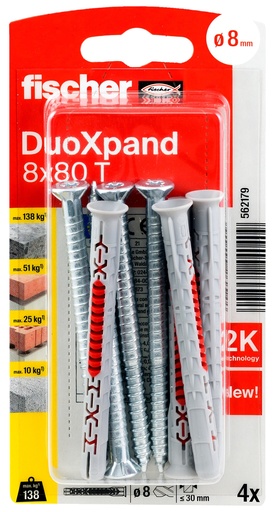 [562179] fischer constructieplug DuoXpand 8 x 80 T 4st