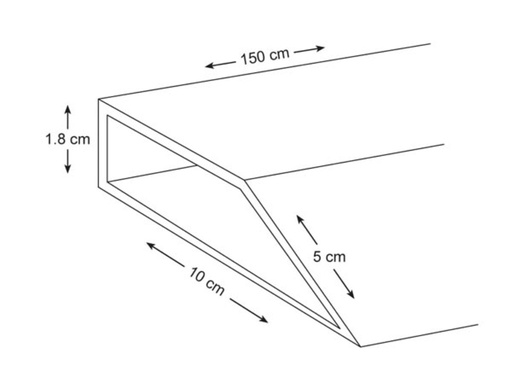 [HEL200150] STUKADOORSLAT 150CM  100/50X18MM