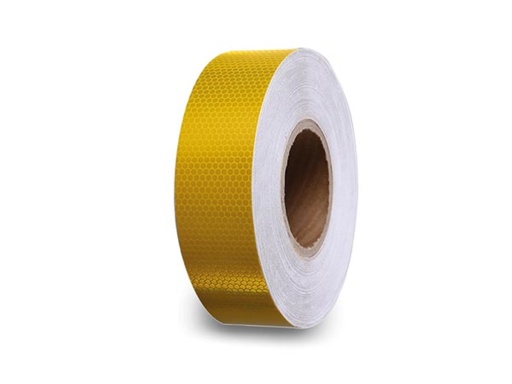 [PT-RFH5X5Y] Honingraat Reflecterende tape 5cm x 5m - geel