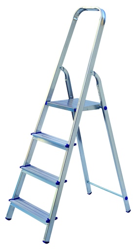[L154P] Starcko Huishoudtrap aluminium 4 treden