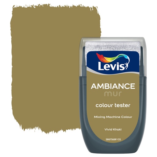 [LV5867568] Levis Ambiance Tester Muurverf Extra mat 30ml Vivid Khaki