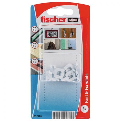 [532760] Fischer gipshaak fast & fix wit 8 st