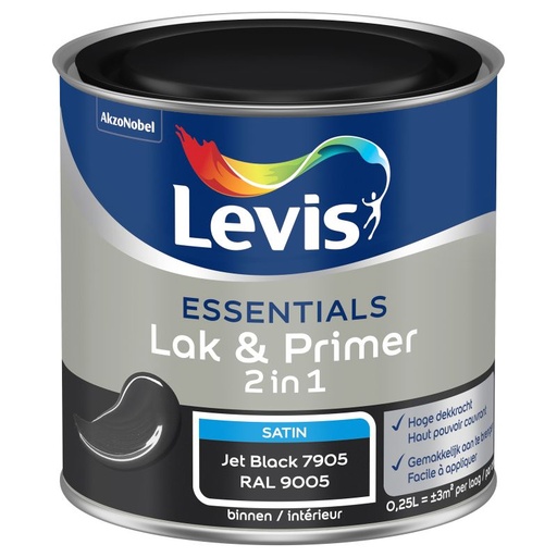 [LV5881238] Levis Essentials Lak&Primer 250ml Jet Black