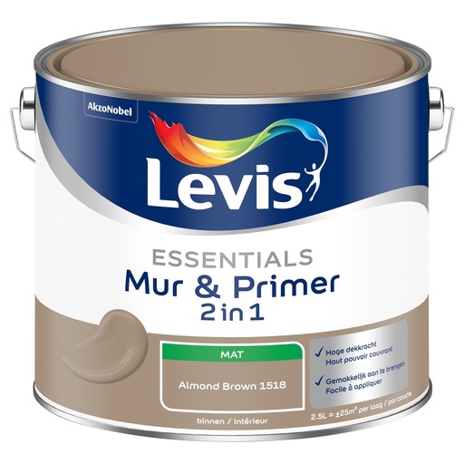 [LV5881219] Levis Essentials Mur&Primer 2.5L Almond Brown 