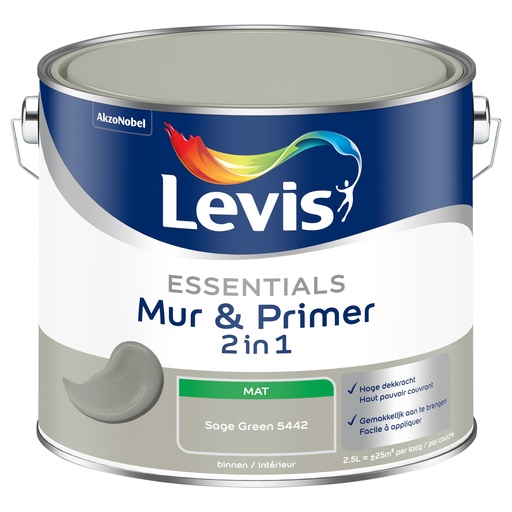 [LV5881215] Levis Essentials Mur&Primer 2.5L Sage Green 