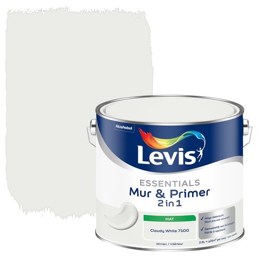 [LV5881206] Levis Essentials Mur&Primer 2.5L Cloudy White